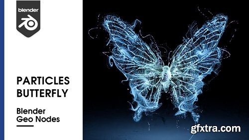 Gumroad - Abstract Particles Butterfly with Geometry Nodes
