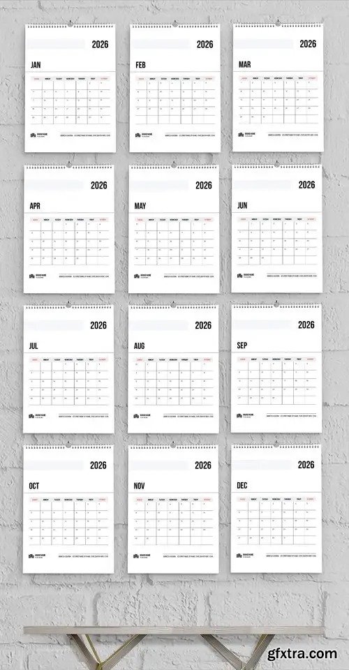 Modern Printable Wall Calendar Design Template 1668007289