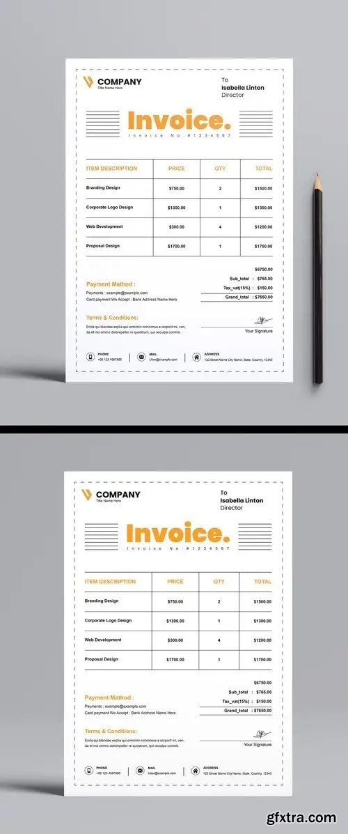 Clean Invoice Layout 1668006104