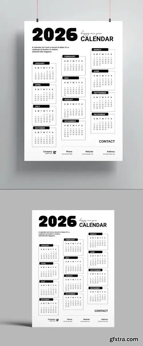 Calendar 2026 Layout Template 1668005911