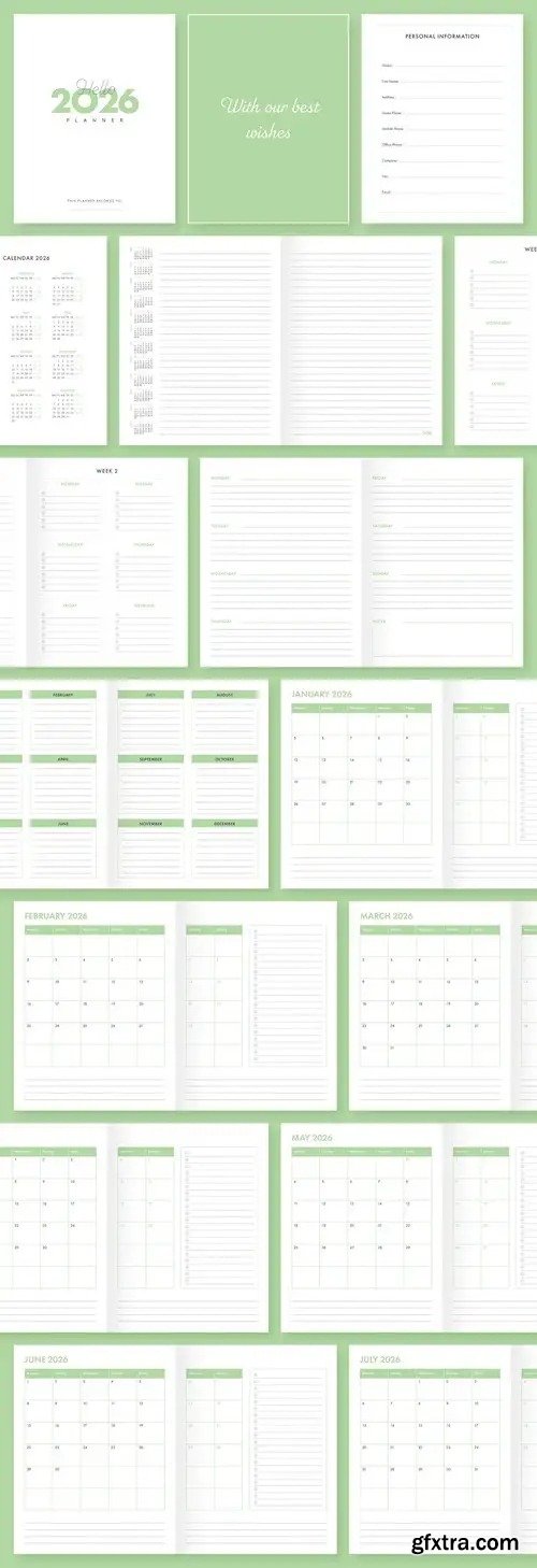 Agenda Planner 2026 Layout with Green Accents 1667238844