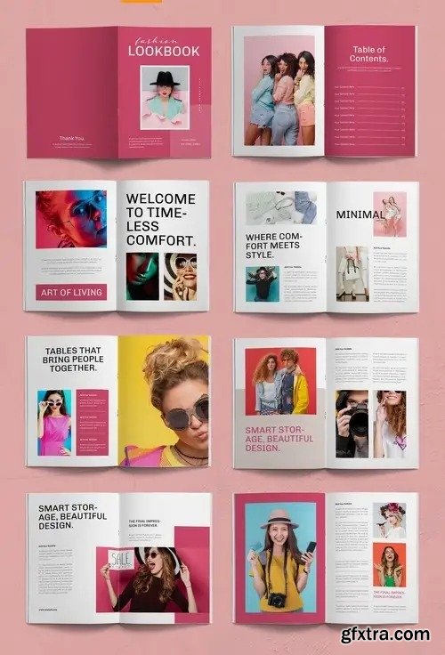 Vibrant Fashion Lookbook Magazine Template 1657598932