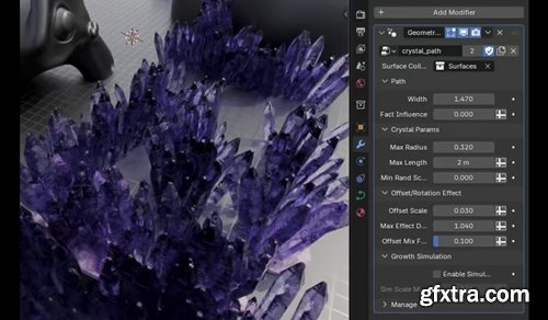 Gumroad - Crystals Path (Blender Geometry-Nodes)
