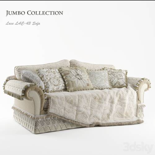 '3dsky Pro - Jumbo Collection Promenade Lace LAC-43 3-seat sofa'