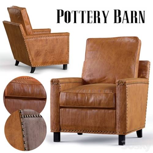 '3dsky Pro - Tyler Leather Armchair | Pottery Barn'