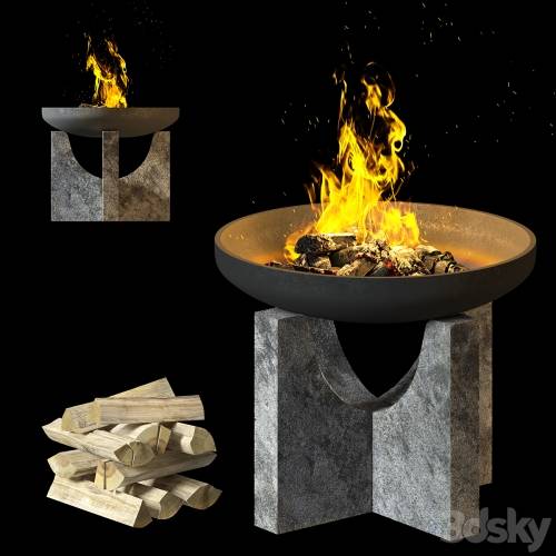 '3dsky Pro - Fire Pit Concretika iron S80'