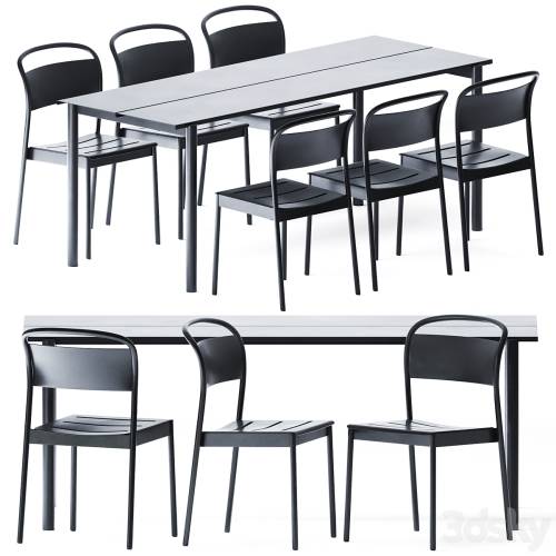 '3dsky Pro - Linear Steel Table by Muuto'