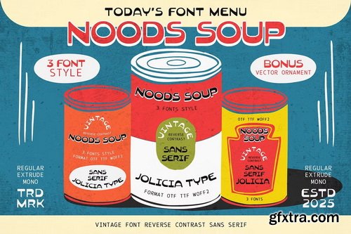 CreativeMarket - Noods Soup Retro Vintage Typeface