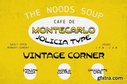 CreativeMarket - Noods Soup Retro Vintage Typeface