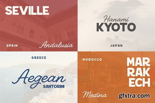 CreativeMarket - Sunset Journey Sans & Script Duo