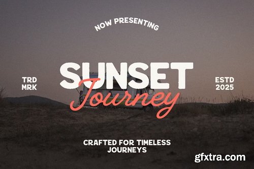 CreativeMarket - Sunset Journey Sans & Script Duo
