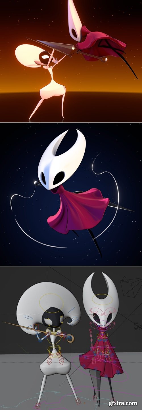 Gumroad- Hornet & Lace - Fully rigged models for Blender