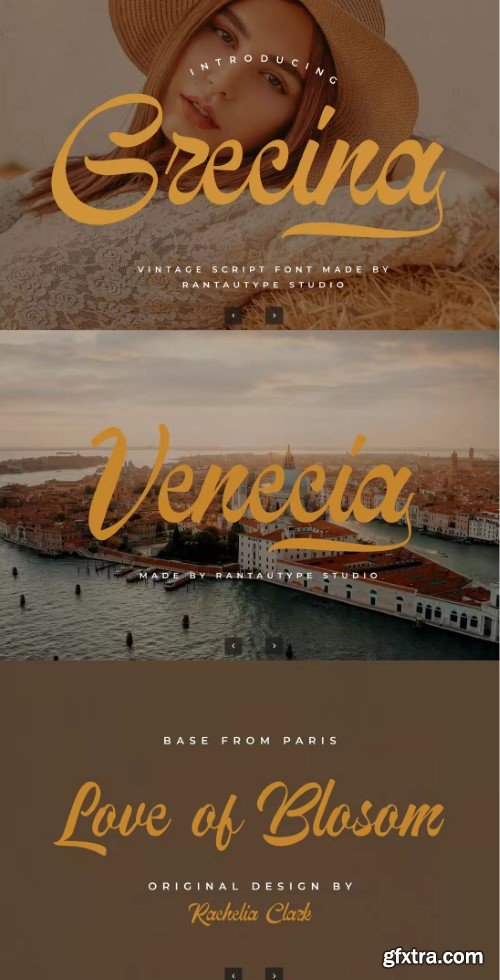 Creativemarket - Grecina Vintage Script Font