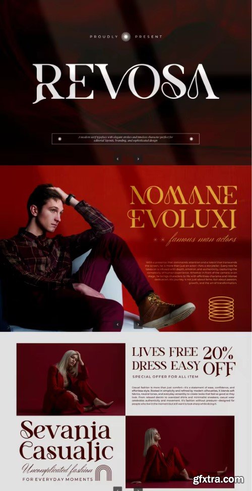 Creativemarket - Revosa || Modern Classy Serif Font