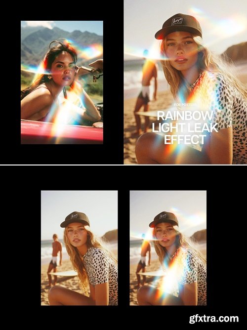 Pixelbuddha - Vertical Rainbow Light Leak Effect 5665