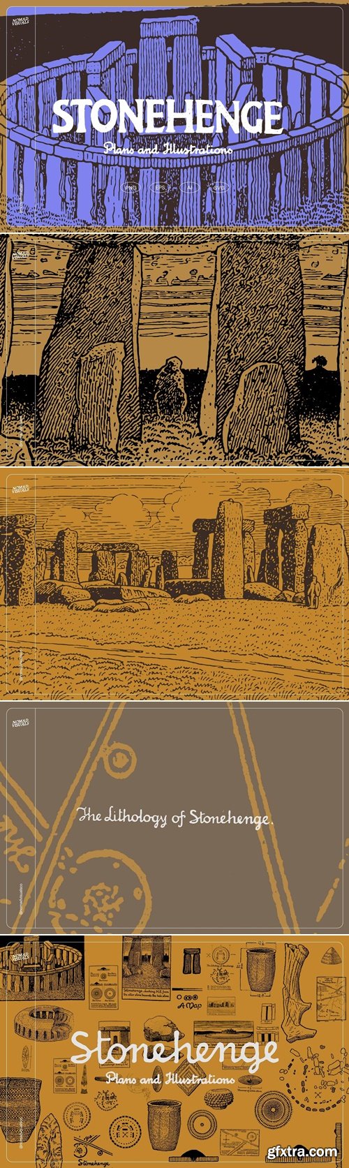 CreativeMarket - Stonehenge - Illustrations and Plans 7310214