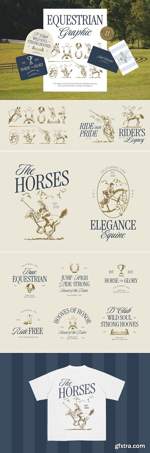CreativeMarket - Equestrian Heritage Graphic Pack 291826551