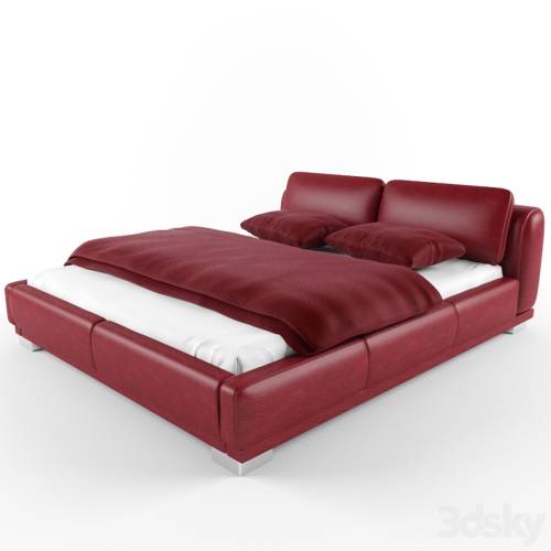 '3dsky Pro - Red Leather Bed'