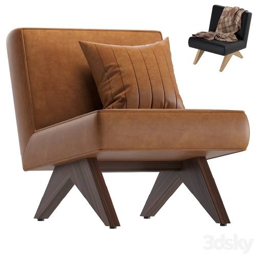 '3dsky Pro - Coco Republic Bentley Outdoor Lounge Leather Armchair'