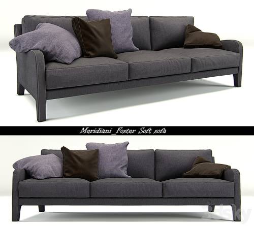 '3dsky Pro - Meridiani_Foster Soft sofa'