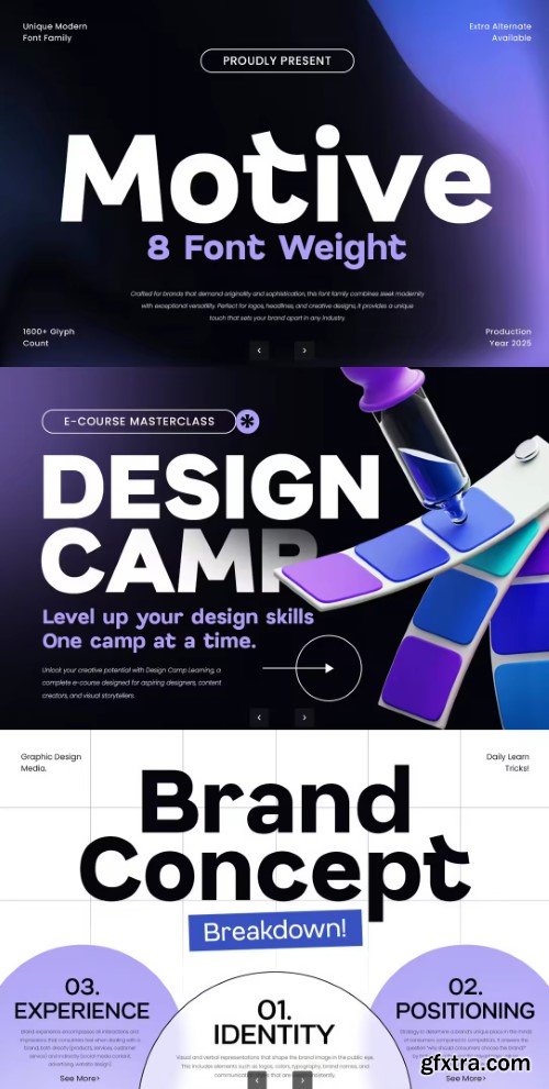 Motive - Unique Logo Branding Font Family