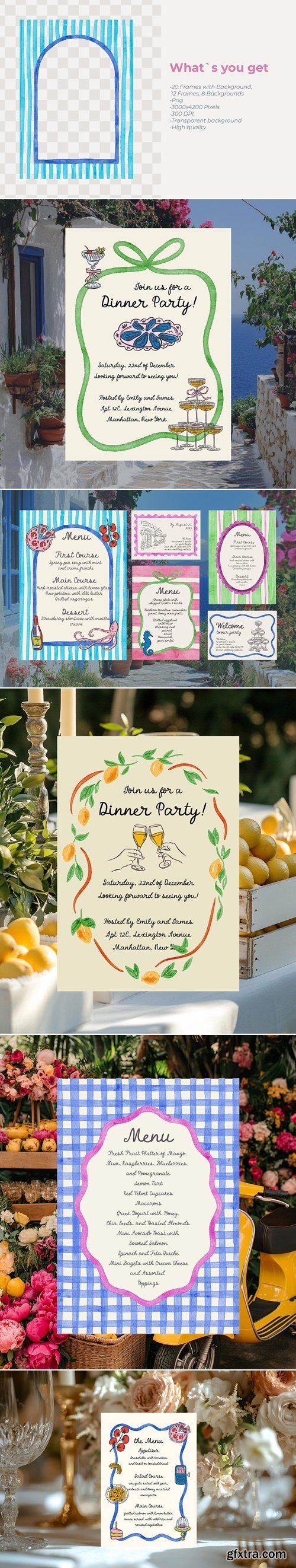 CreativeMarket - Watercolor Whimsical Frames 291562181