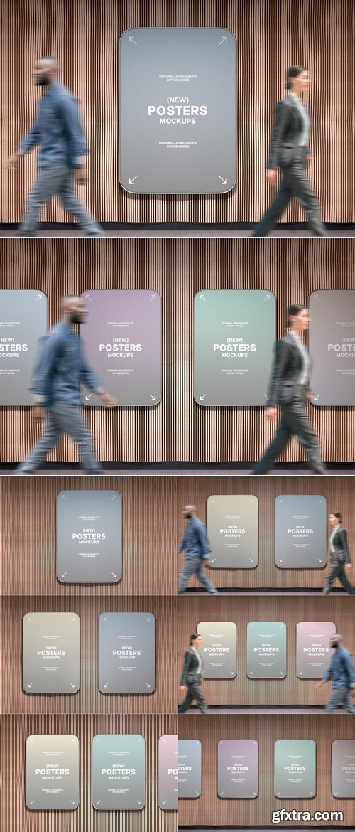 CreativeMarket - Office Interior Posters Mockups 291815156