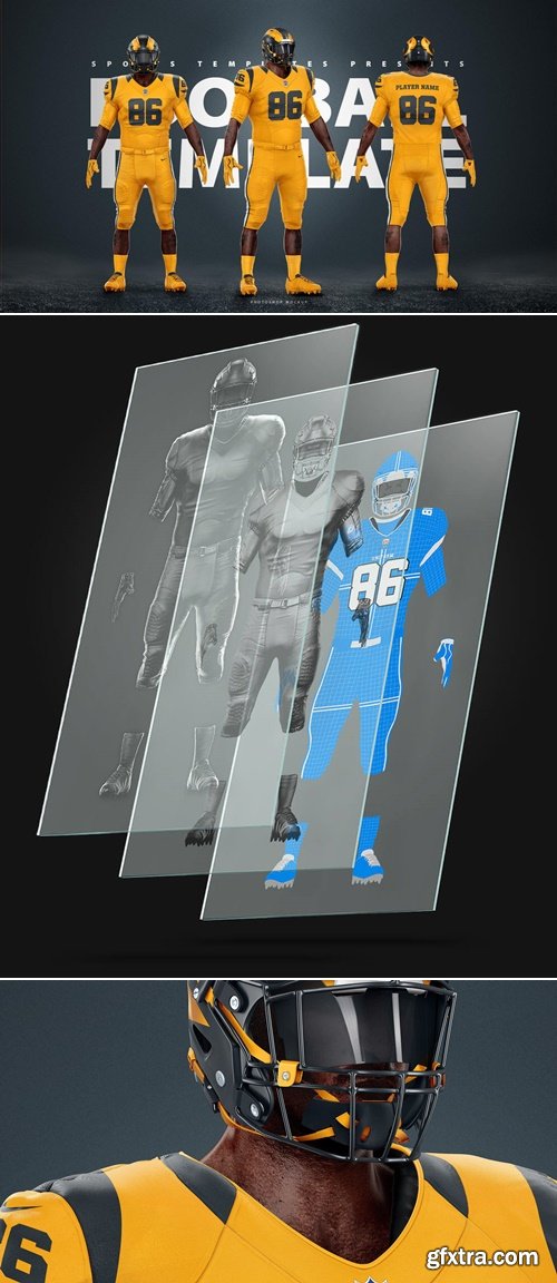 Sports Templates - Football Uniform Template Mockup V2.0