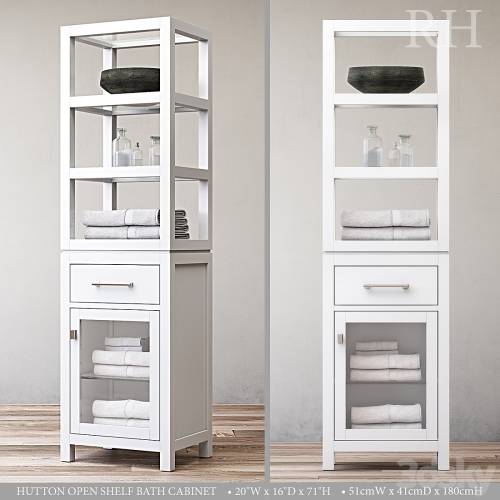 '3dsky Pro - HUTTON OPEN SHELF BATH CABINET'