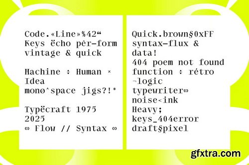 Biofona Mono Serif Typewriter Brand Identity