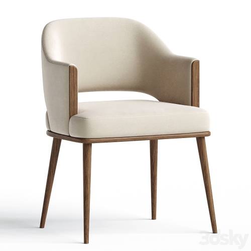 '3dsky Pro - Contemporary Dining Chair Upholstered in Velvet'