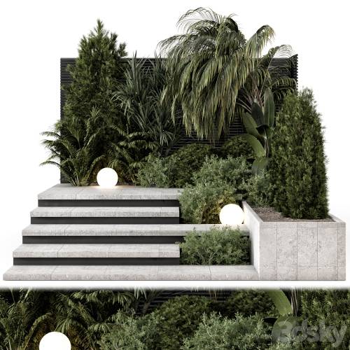 '3dsky Pro - Backyard and Landscape Set Bush and Tree - Set 1761'