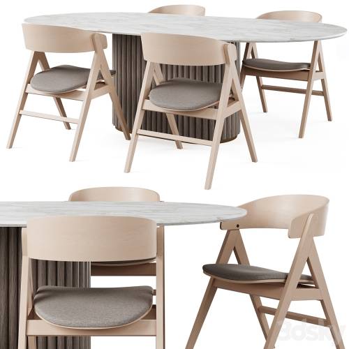 '3dsky Pro - NEWMAN Dining Table and WATERTON Chair'