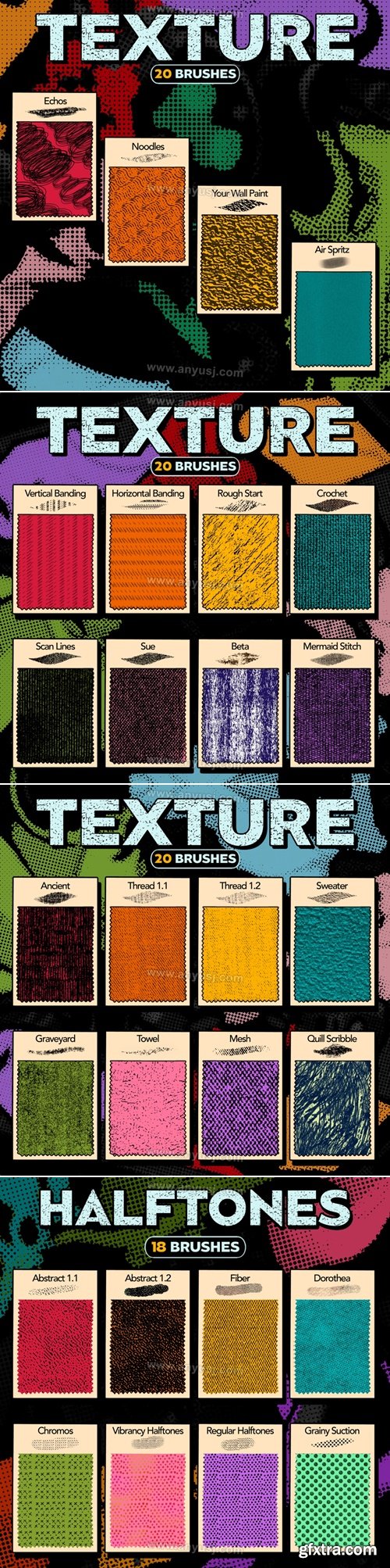 CREATURE: Create Texture Collection - Brushes for Procreate