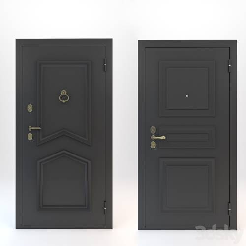 '3dsky Pro - Entrance doors with decorative overlays'