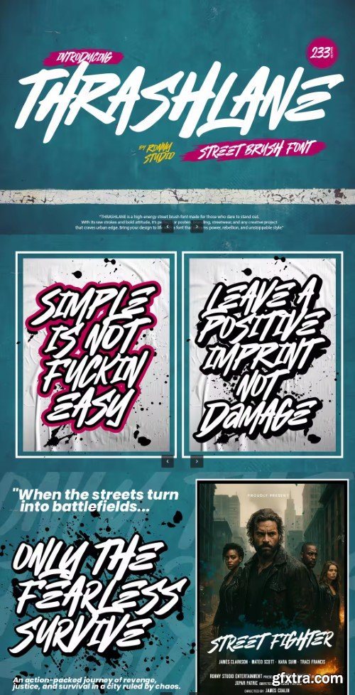 Creativemarket - Thrashlane - Street Brush Font