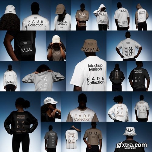 Mockup Maison - Fade Apparel Collection - 24 Mockups