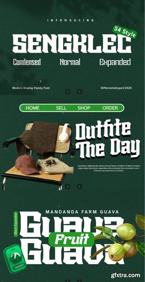 Creativemarket - Sengklec - Display Family Font