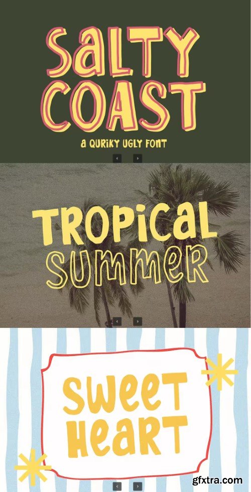 Salty Coast a Playful Ugly Font
