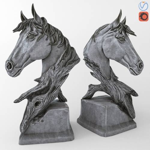 '3dsky Pro - Horse Head Sculpture'