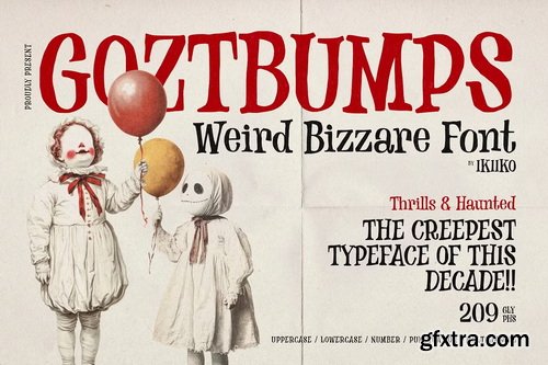 CreativeMarket - Goztbumps Weird Bizzare Font