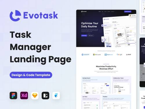 'Evotask - Task Manager Landing Page' 'Evotask - Task Manager Landing Page'