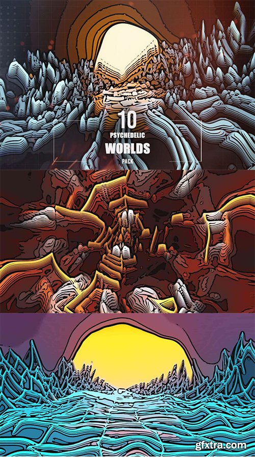 Eldamar Studio - 10 Psychedelic Worlds Backgrounds