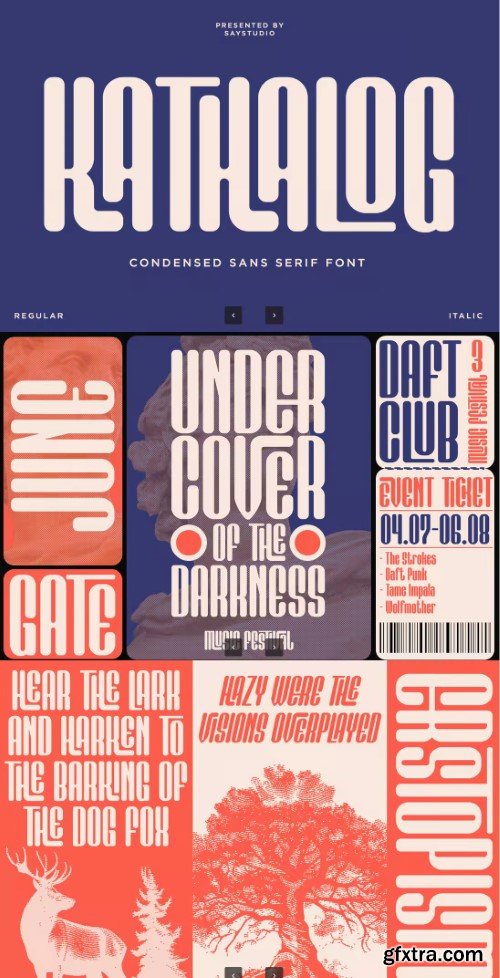 Creativemarket - Kathalog - Condensed Sans Font