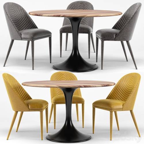 '3dsky Pro - Amarelo Chair, Thor Dining Table'