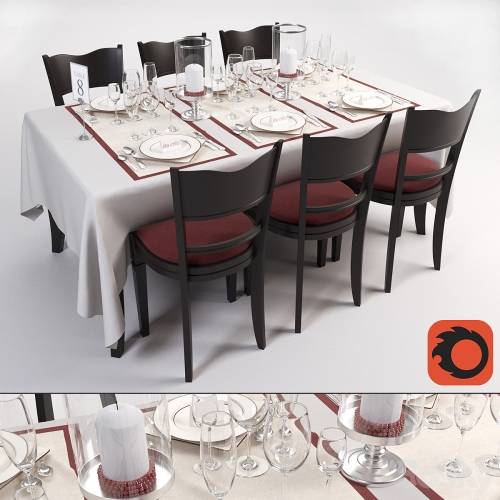 '3dsky Pro - festive table'