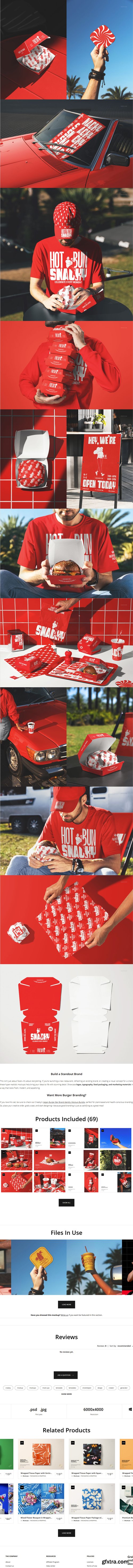 Creatsy - The Ultimate Fast Food Restaurant &amp; Burger Branding Mockup Bundle - 1353390421