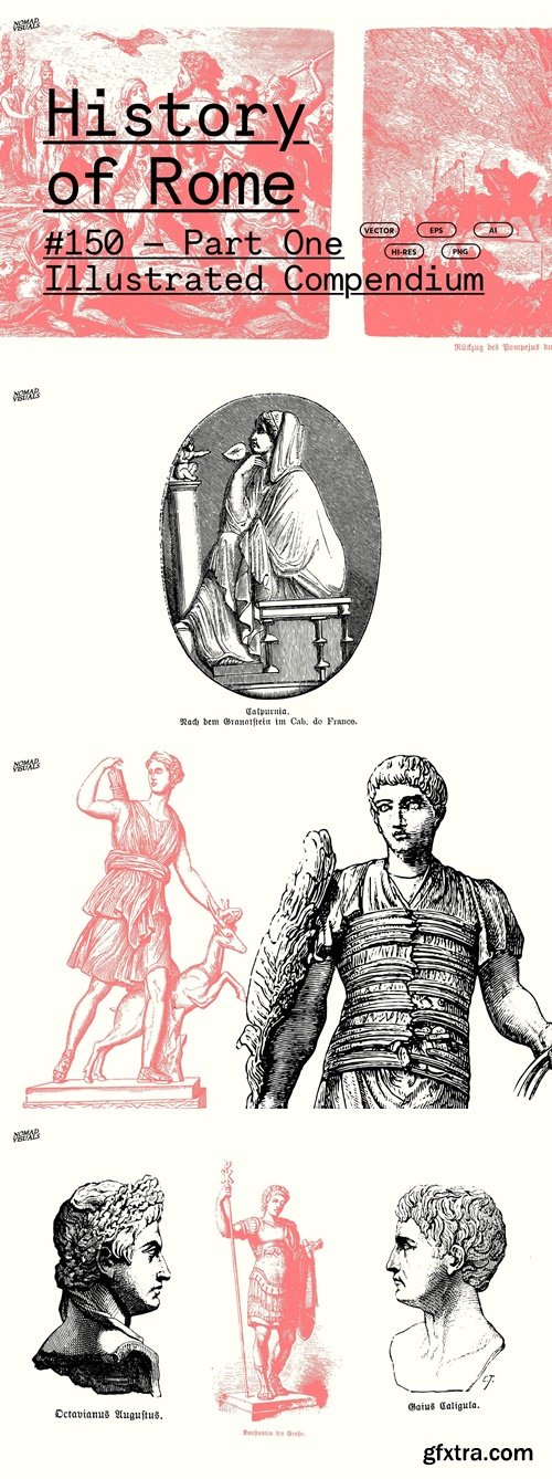 NomadVisuals - History of Rome Illustrations