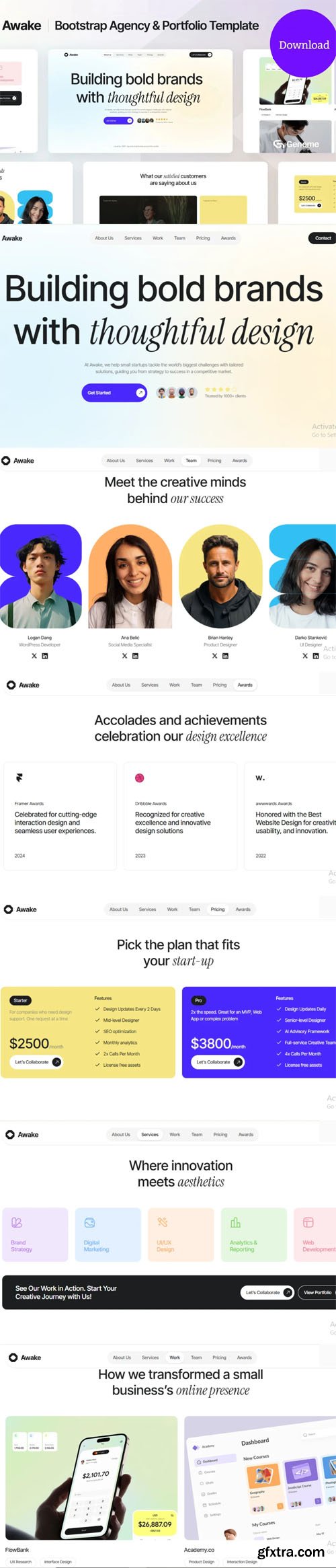 Awake - Agency & Portfolio Bootstrap HTML Template