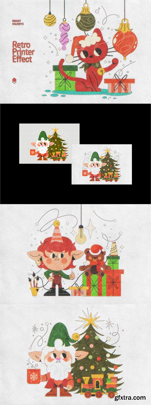 Postcard Printer Effect for Photoshop